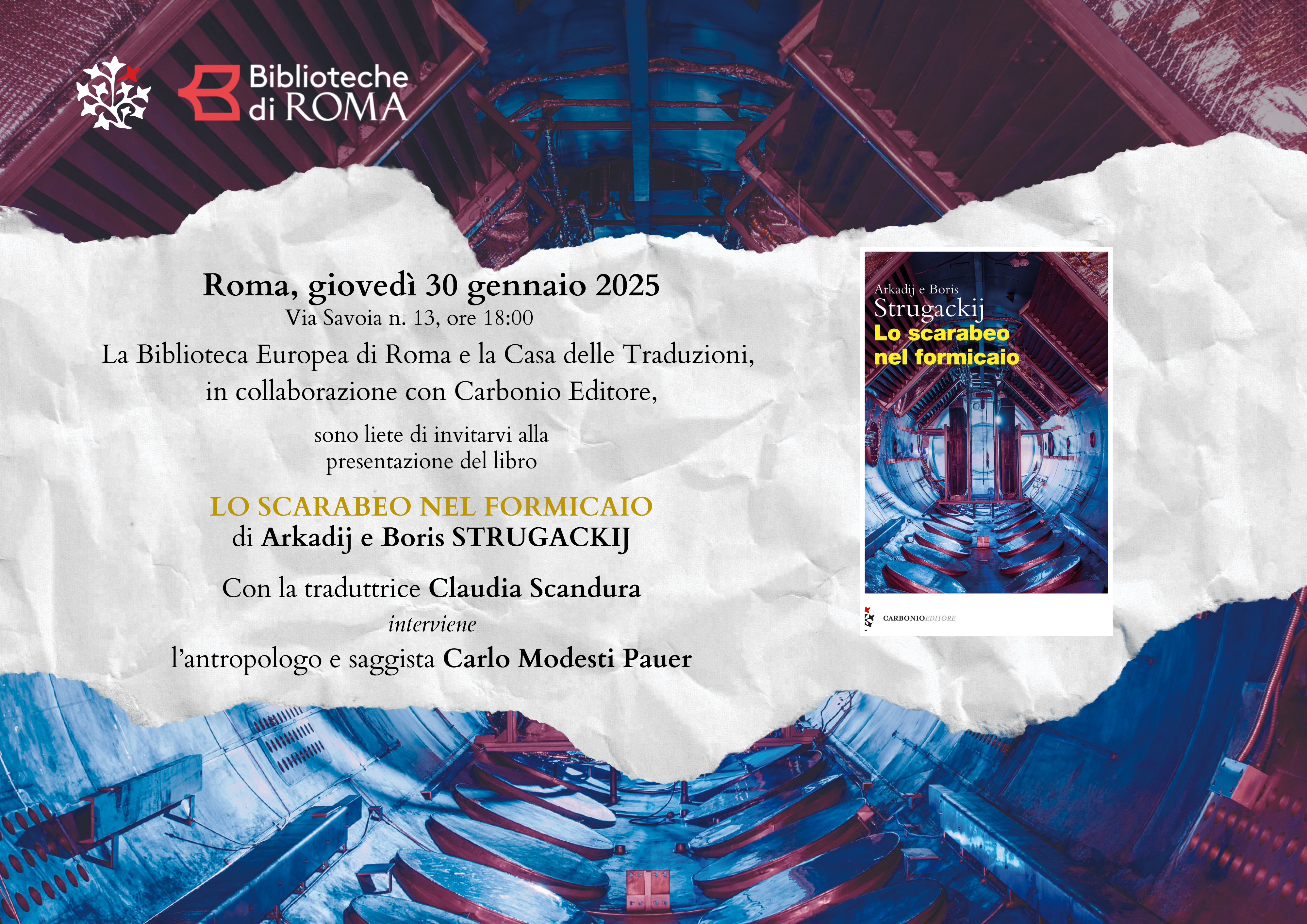 30 gennaio 2025 presentazione a Roma del libro di Arkadij e Boris STRUGACKIJ 